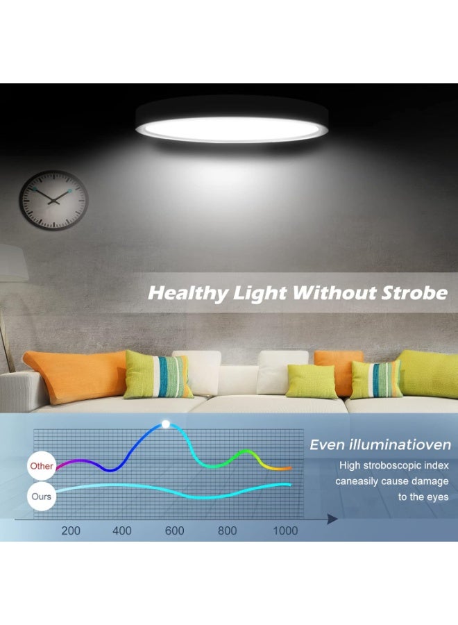 DUNISO Ceiling LED Panel Light, Round White Ceiling Lights with Adjustable Lighting, Three Color Temperature,Suitable for Living Room, Bedroom, Kitchen, Bathroom, Hallway - Image 4